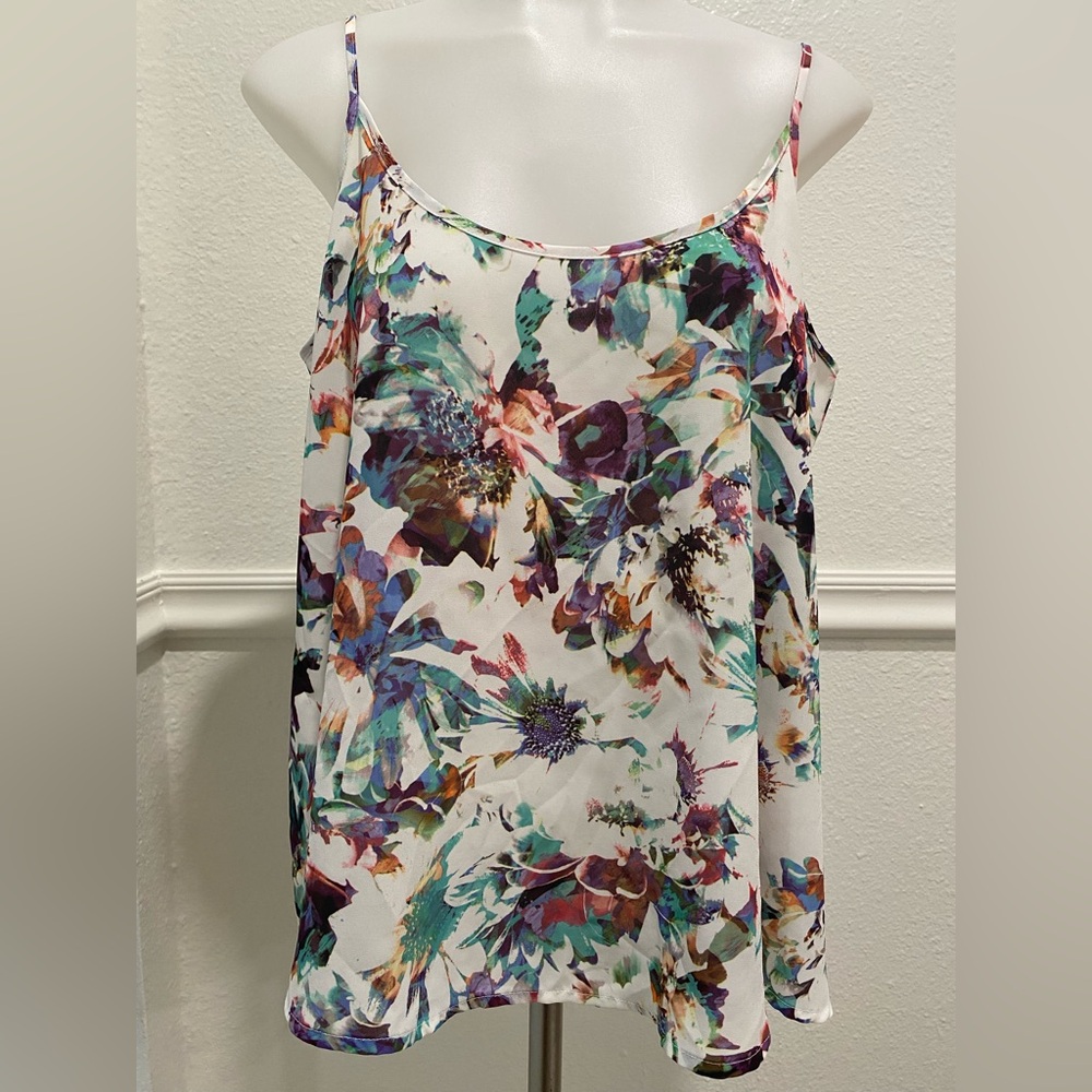 Apt. 9 Essentials Multicolor Floral Top, Adjustable Strap